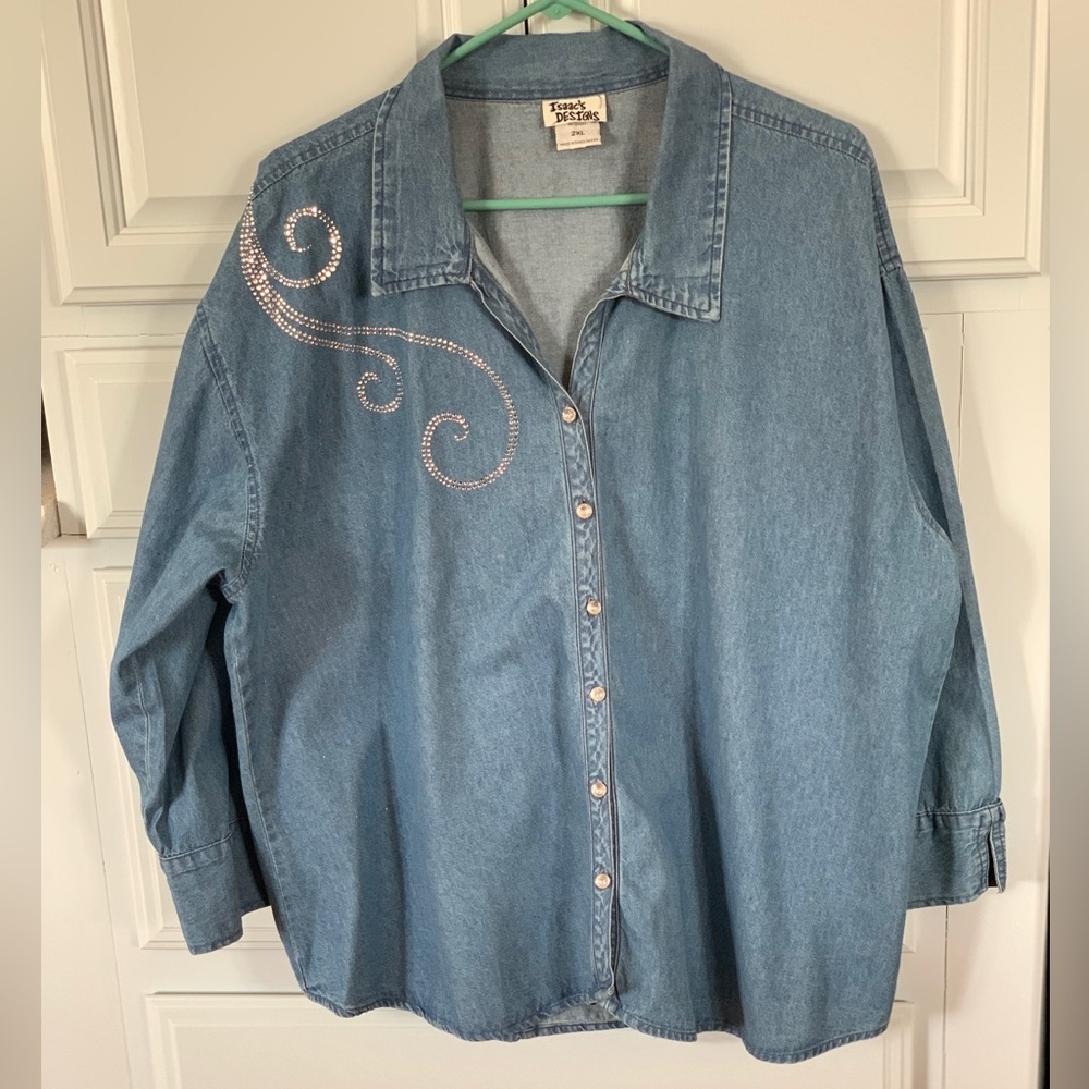 Isaac’s Design button down shirt
